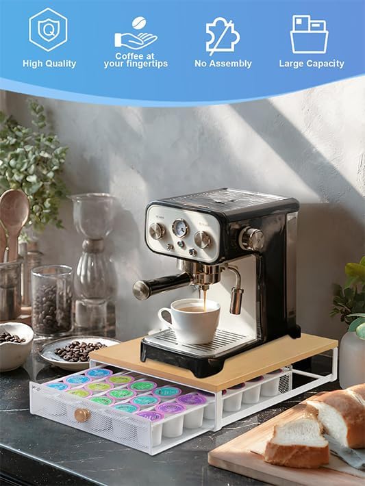 Sedegn Coffee Pod Holder Counter Coffee Vertuo Capsules Storage Organizer - Image 4