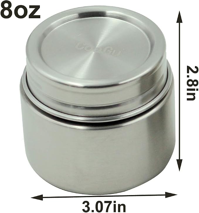 CoaGu 8oz Coffee Canisters: Premium 18/8 Stainless Steel Containers Perfect - Image 2