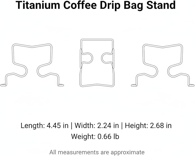 Titanium Drip Coffee Bag Holder, Rigid Stand - Image 7