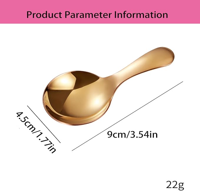 4PCS Mini Scoop for Canisters, Stainless Steel Short Handle Spoon Salt Spoons - Image 2