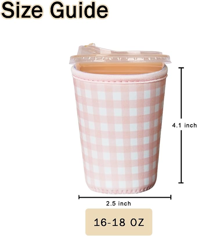 Reusable Insulated Sleeve for Iced Coffee Cup, Coffee Neoprene Sleeve for Cold - Image 5