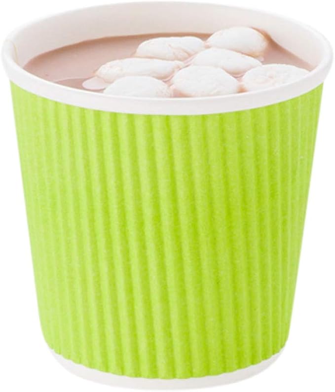 Restaurantware Ripple Wall Coffee Cups 25 Count 4 Ounce Insulated Eco Green - Image 7
