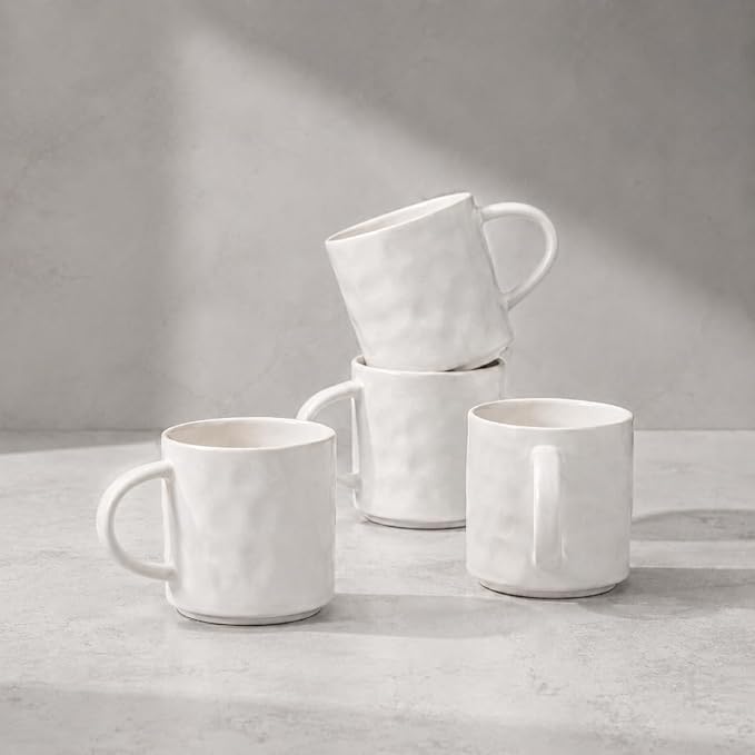 HaWare 14OZ Coffee Mugs Set of 4, Stoneware Coffee Cups by HaWare