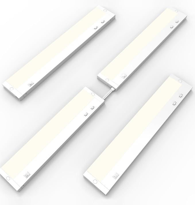 16 Inch Under Cabinet Lighting Plug in, 9W 120V 3 Color 3000K/4000K/5000K by Tonlesm