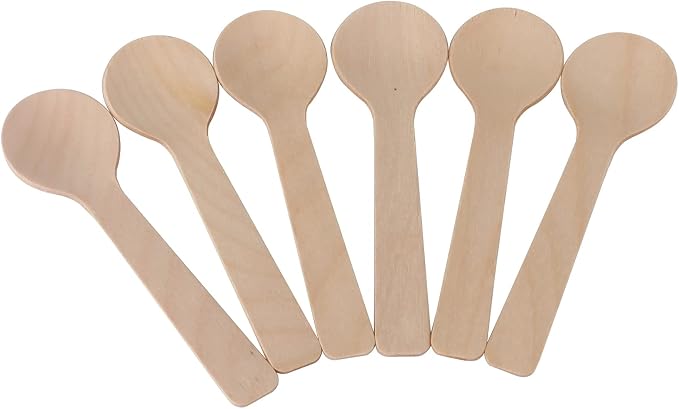 200 Pcs 4-inch Mini Wooden Spoons, Disposable Eco Friendly Sugar Salt Scrub - Image 3