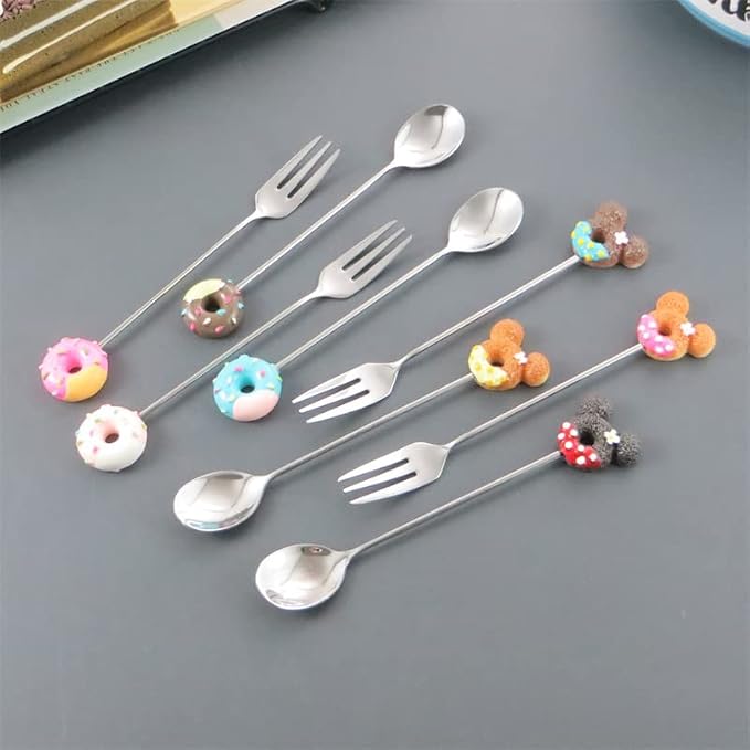 8PCS Stainless Steel Drink Spoon Set-Reusable Teaspoons - Image 6