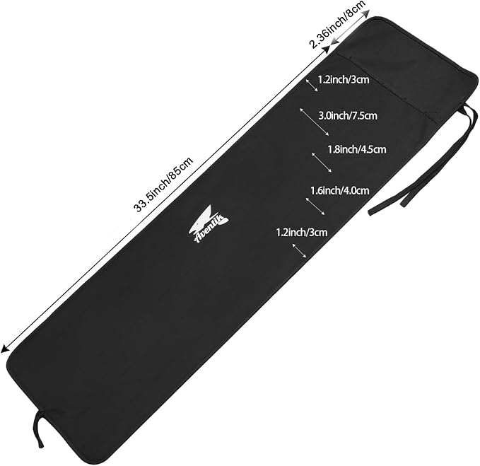 Aventik Neoprene Fly Rod Sock, 5-Compartment Fly Rod Sleeve Protector, Fishing - Image 2