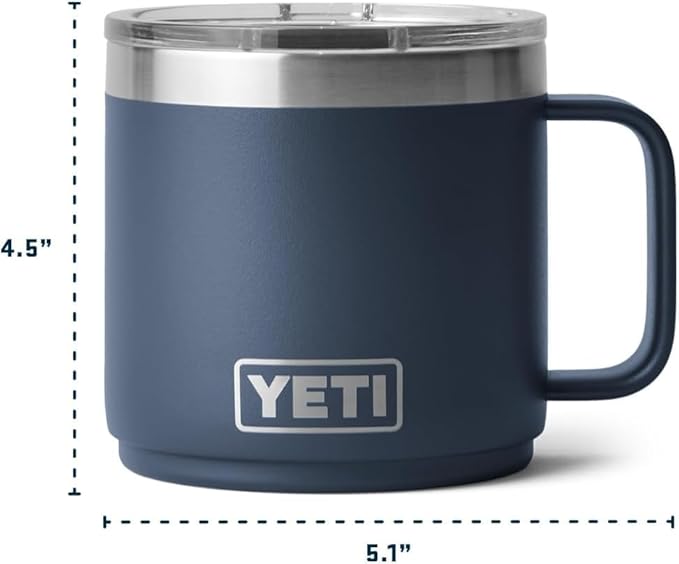 YETI Rambler 14 oz Ceramic Lined Stackable Mug, Vacuum Insulated, Stainless - Image 3
