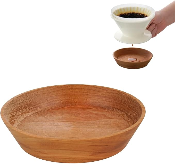 watchget Coffee Drip Tray, Wood Coffee Beans Dosing& Weighing Tray, Pour Over by watchget