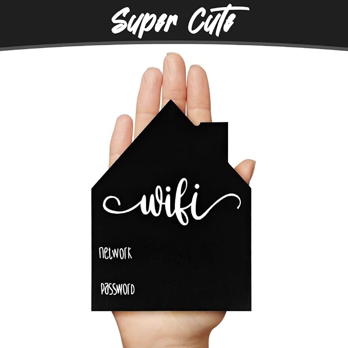 Cute WiFi Password Sign, Wooden WiFi Sign, Tabletop WiFi Board - Image 7