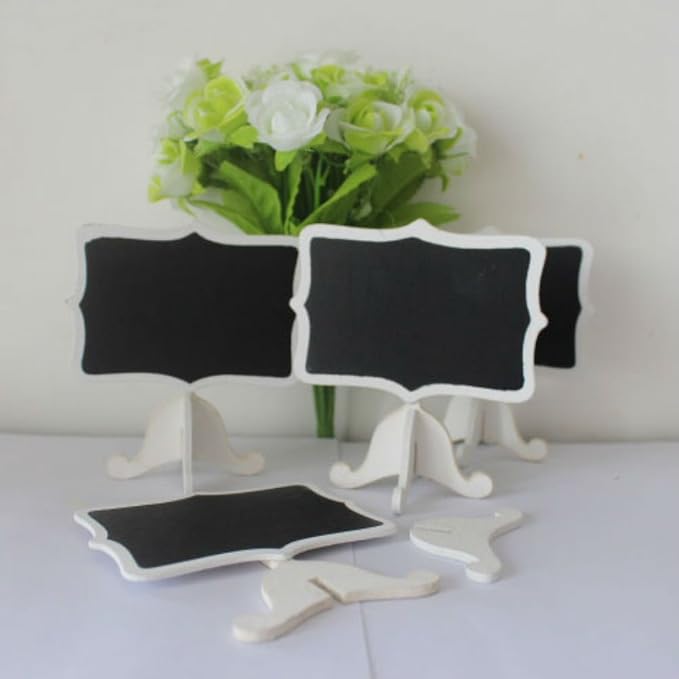 AKOAK 12 Pack Mini Rectangle White Frame Chalkboards - Image 4