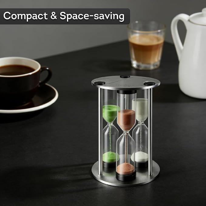 Lily's Home 3.5" Tall 3-in-1 Perfect Tea Timer, Includes 3, and 5 Minute Sand - Image 4