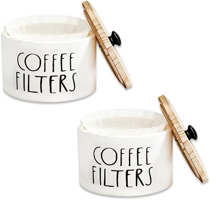 2 Pack White Coffee Filter Holder by JBESUHI