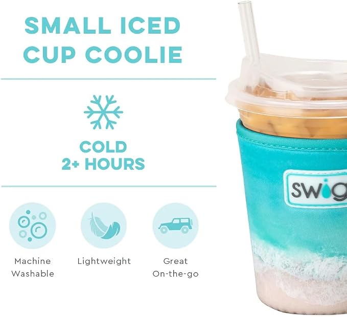Swig Life Small Iced Cup Coolie, 16-20oz Iced Coffee Cup Insulator Sleeve - Image 4