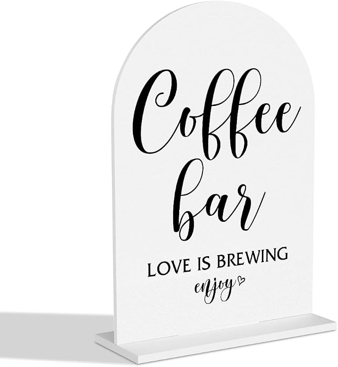 Coffee Bar Sign Love Is Brewing Decorations Modern Minimalist Style Coffee Signs by Unknown