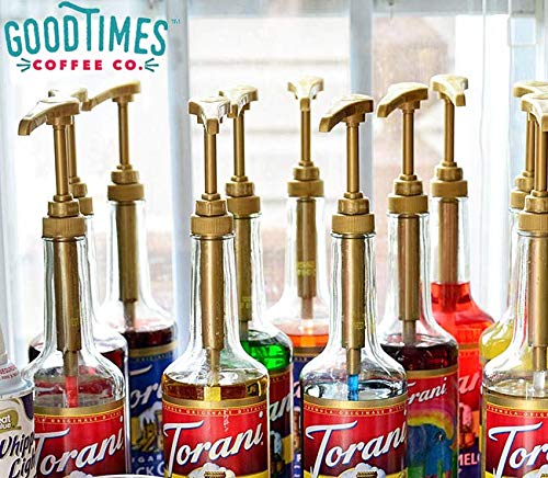 Gold Coffee Syrup Pump for 750ml Bottles | Fits Torani, Jordan's Skinny - Image 5