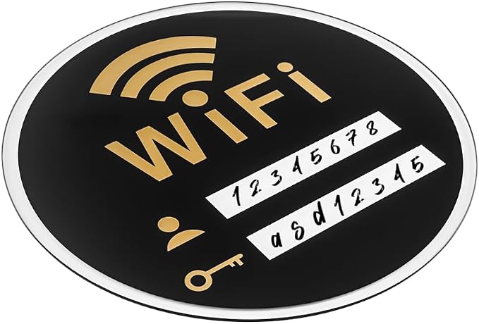 WiFi Sign - Acrylic WiFi Network Sign Wireless Self-Stick Wall Mount Chalkboard - Image 7