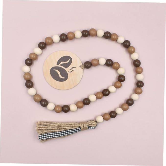 Coffee Themed Tassel Beads String Decor - Image 4