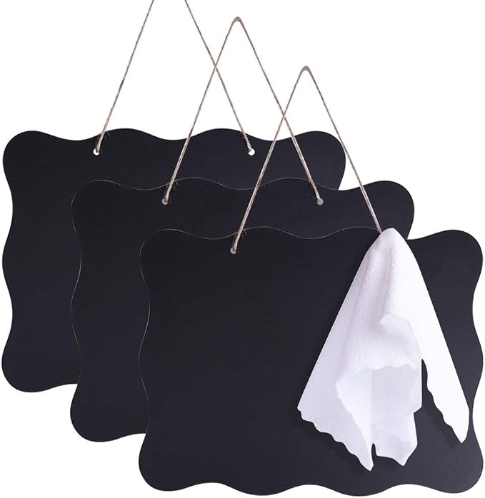 AUSTOR 3 Pack Chalkboard Sign 8x10 inch Double Sided Erasable Message Board by AUSTOR