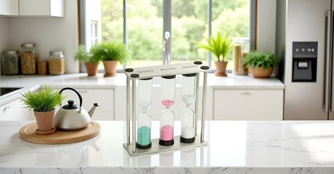 Small 3-in-1 Sand Timer, 3 inch Hourglass - Image 8