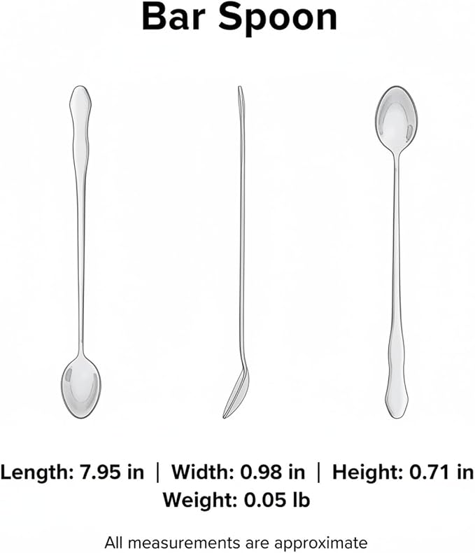 Stainless Steel Bar Spoon with Twisted Handle - Image 7