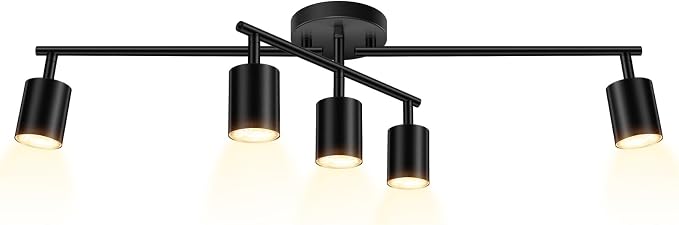 BoostArea 5 Light Track Lighting Kit, Center Swivel Track Light Heads, Flexibly by BoostArea
