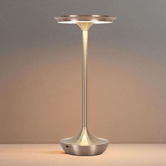 LED Cordless Table Lamp Rechargeable, Portable 6000mAh Battery Outdoor Bedside by SimisandTableLamps