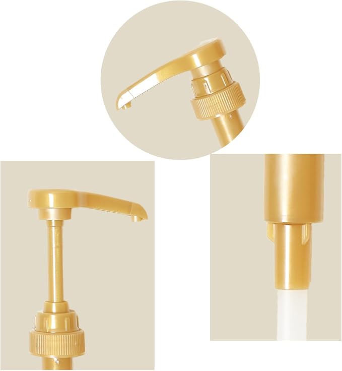 6 Pack Gold Coffee Syrup Pumps, Syrup Dispensers - Image 3