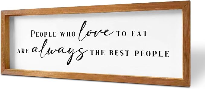 Humorous Kitchen Decor Rustic Country Sign Novelty Wooden Framed Kitchen by ENGVZ