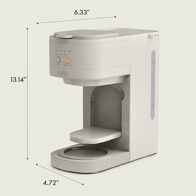 BELLA VersaBrew 2-in1 Coffee Maker, K-Cup compatible, Brew 3 Sizes Carafes & - Image 7