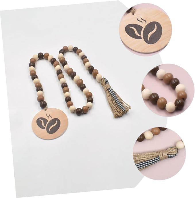 Coffee Themed Tassel Beads String Decor - Image 5