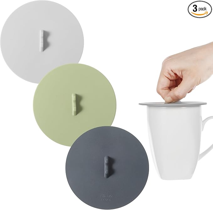 Ymapinc Silicone Lids for Cups, Silicone Cup Covers, Colored Universal Cup Lids by Unknown