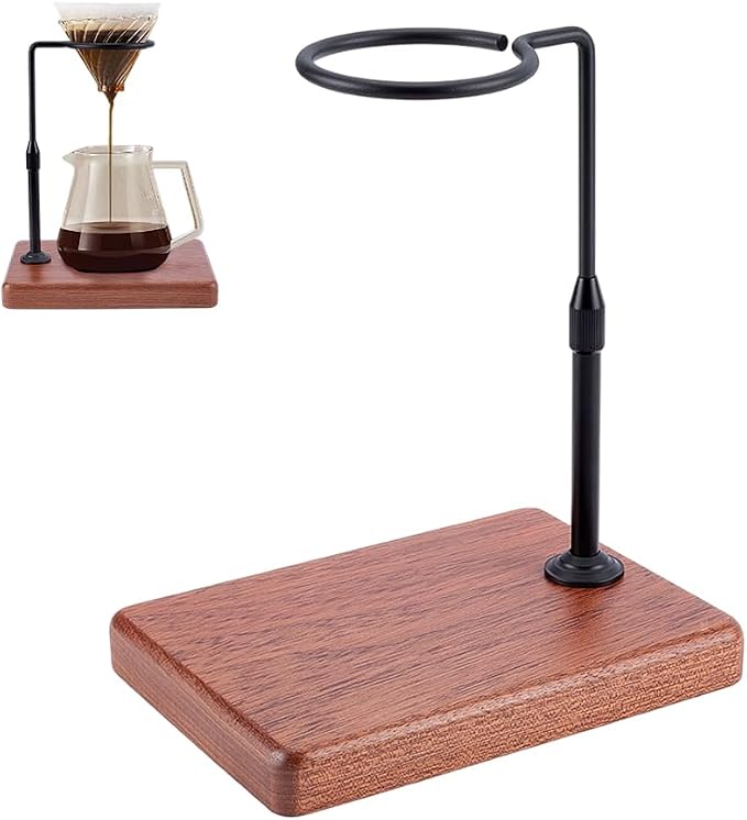 FINGERINSPIRE Adjustable Coffee Stand 8.66x6.3x9inch Black Alloy Pour Over by FINGERINSPIRE