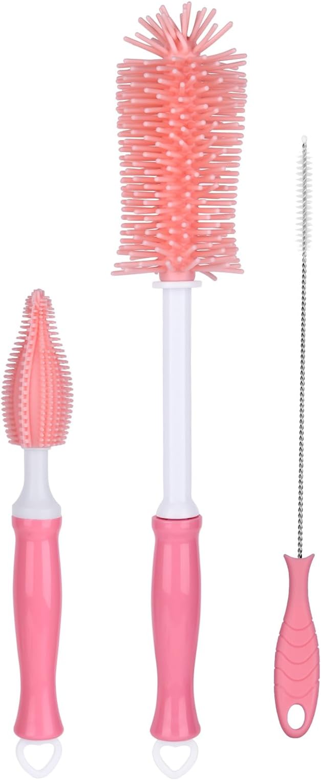Silicone Bottle Cleaning Brush, Baby Travel Essential Bottle Brush Set by Unknown
