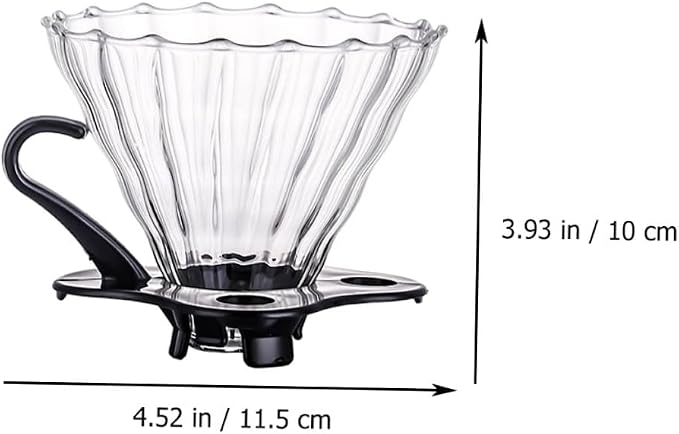 Ciieeo Multi-use Home Coffee Pot Funnel Reusable Strainer Glass Construction - Image 2