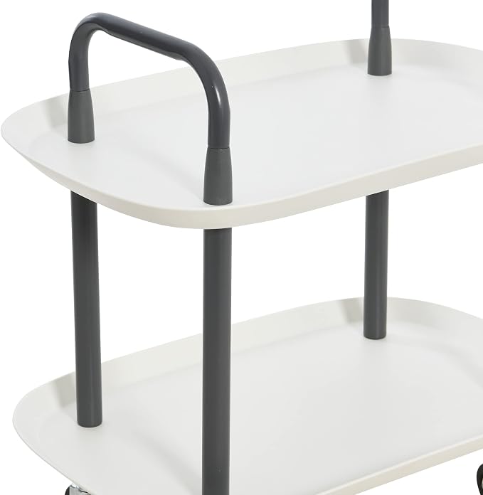 Main + Mesa Modern Plastic and Metal 2-Tier Trolley - Image 8