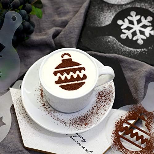 36 Coffee Decorating Stencils + 2 Stainless Steel Mesh Powder Shaker, - Image 3
