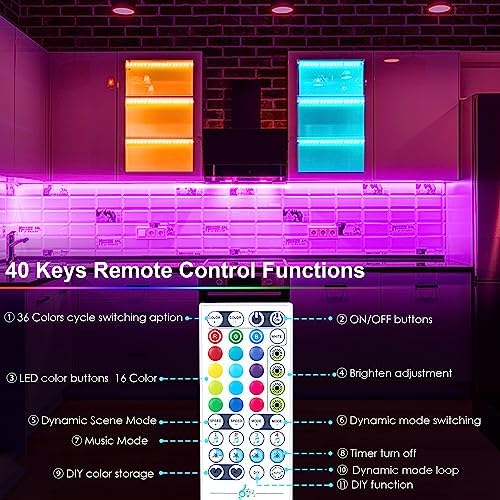 maylit Smart Under Cabinet Lights Plug in, Dimmable Mood Light - Image 4