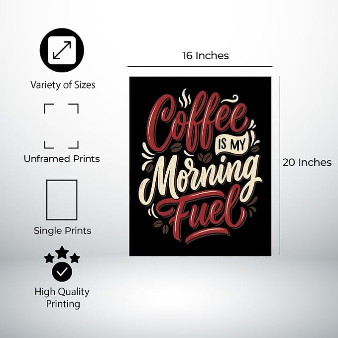 Lawrence Williams Designs Coffee Is My Morning Fuel Poster - Image 2