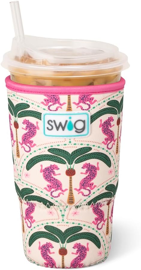 Swig Life Large Iced Cup Coolie, 30-32oz Iced Coffee Cup Insulator Sleeve by SwigLife