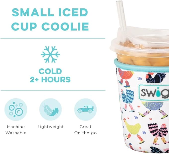 Swig Life Small Iced Cup Coolie, 16-20oz Iced Coffee Cup Insulator Sleeve - Image 3