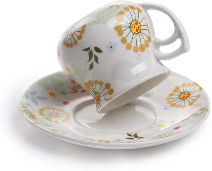 GuangYang 12 pieces Expresso Cups and Saucers - Image 3