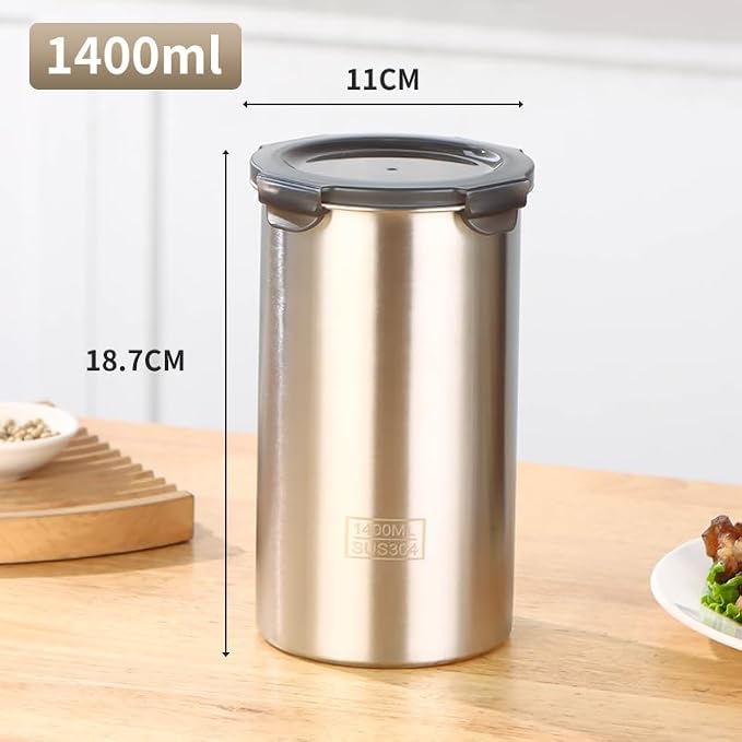 Stainless Steel Vacuum Seal Coffee Canister - Image 2