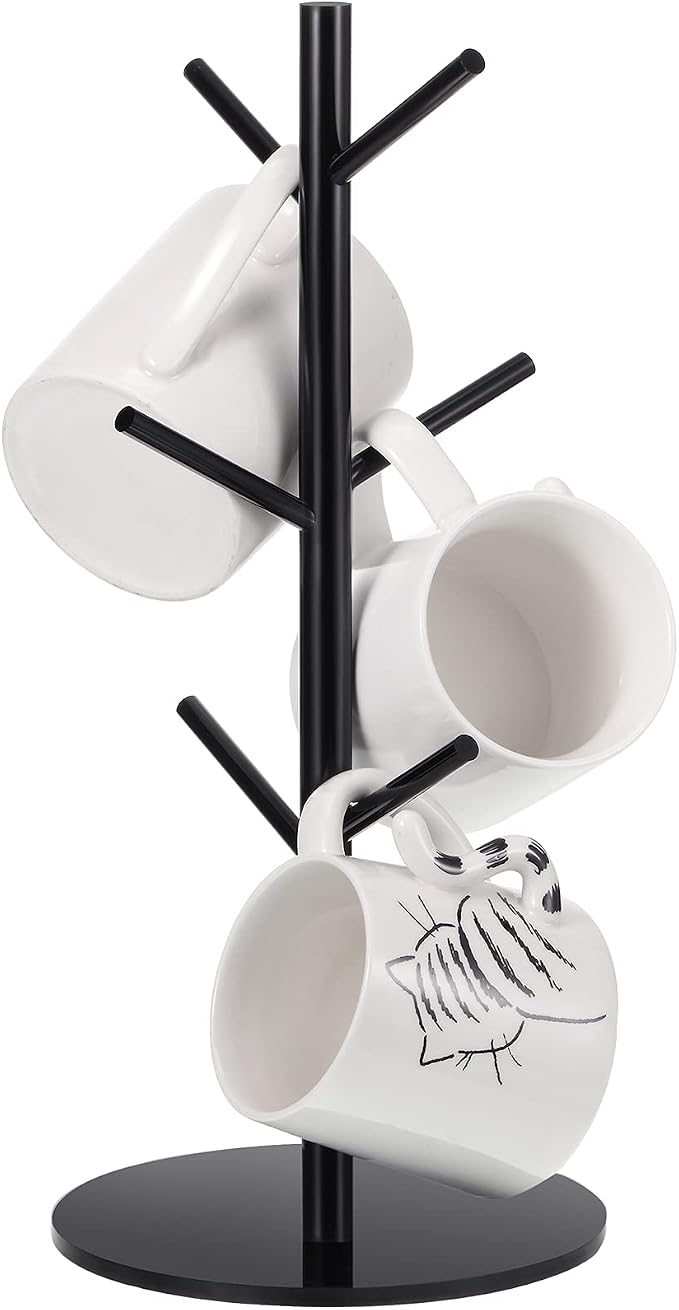 Patelai 14 Inch Acrylic Coffee Mug Tree Coffee Mug Rack Cup Holders by Patelai