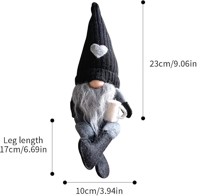 2 Pcs Coffee Gnomes Plush Bar Decor, Handmade Swedish Tomte Gnomes Gifts - Image 6