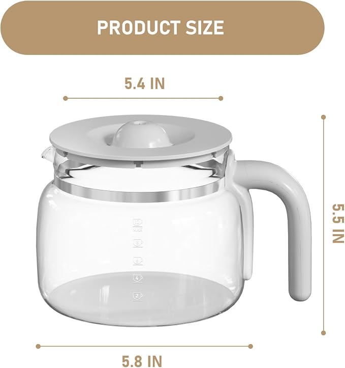 10 Cup Coffee Maker Carafe Replacement Pot Compatible - Image 5