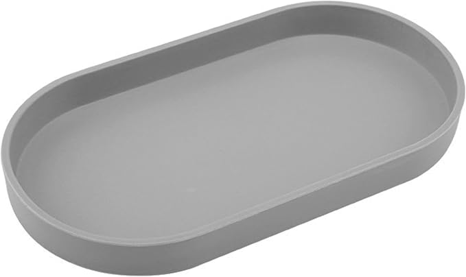 Gray Small Tray, Oval Tray, Countertop Organizer | by VCREATC-VCREATEFORCUSTOMER