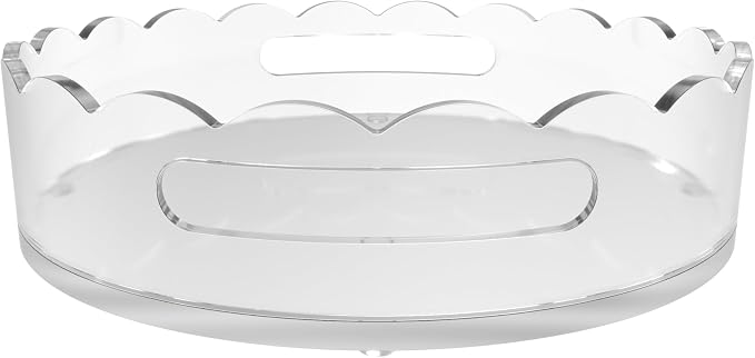GRAHAM DESIGN 10″ Scalloped Round Acrylic Tray - Image 8