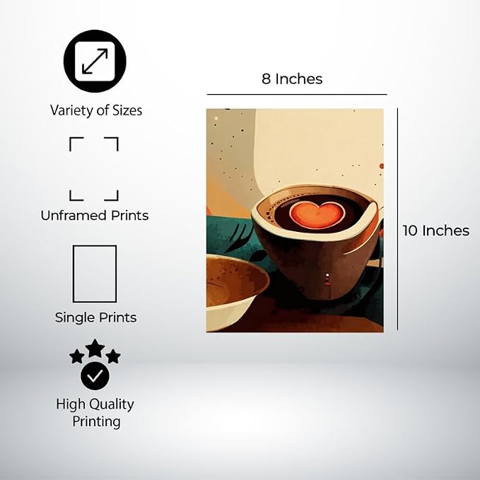 Lawrence Williams Designs Heart Coffee Poster - Image 2
