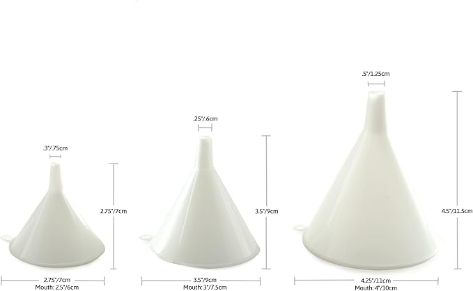 Norpro Plastic Funnel, Set of Three - Image 5